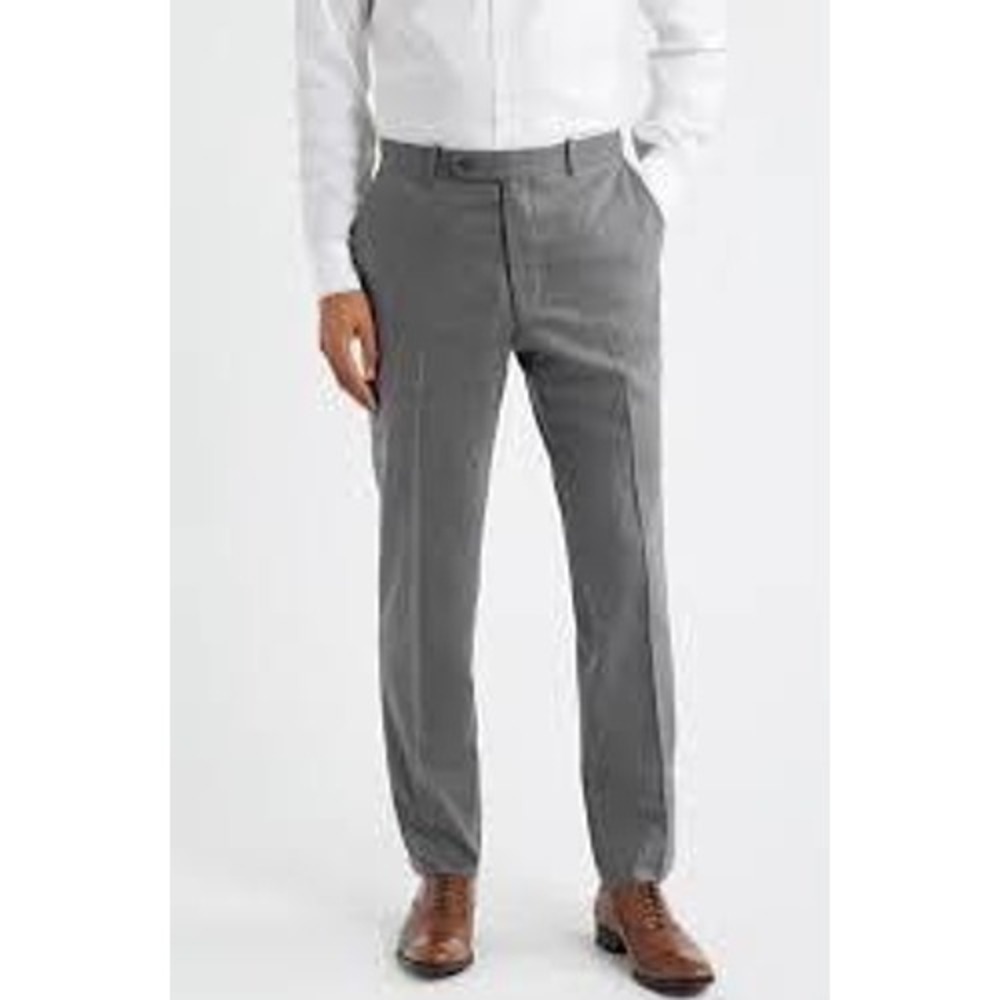 Peter Millar Performance Trouser Pants Mens 33x30 Grey Flat Front Dress Slacks